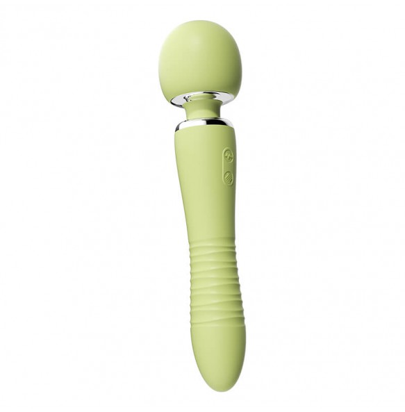 MizzZee - YinHuan Thrusting Heating Vibration AV Wand (Chargeable - Green)